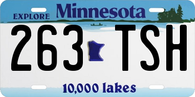 MN license plate 263TSH