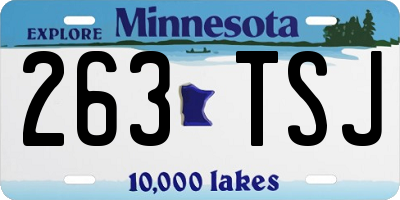MN license plate 263TSJ