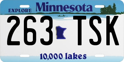 MN license plate 263TSK