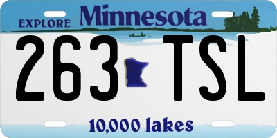 MN license plate 263TSL