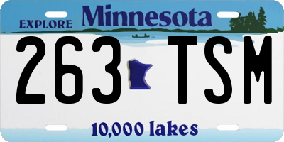 MN license plate 263TSM