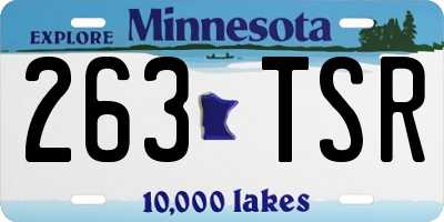 MN license plate 263TSR