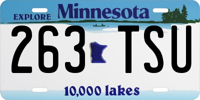 MN license plate 263TSU