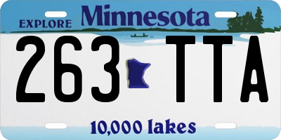 MN license plate 263TTA