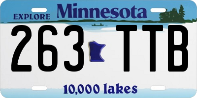 MN license plate 263TTB
