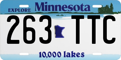 MN license plate 263TTC