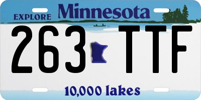 MN license plate 263TTF