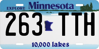 MN license plate 263TTH