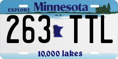 MN license plate 263TTL