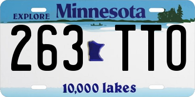 MN license plate 263TTO