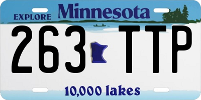 MN license plate 263TTP