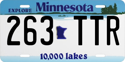 MN license plate 263TTR