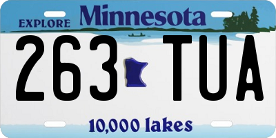 MN license plate 263TUA