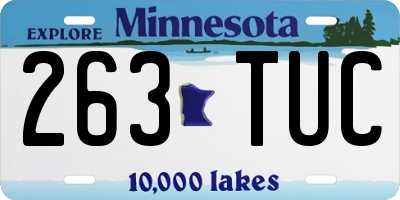 MN license plate 263TUC