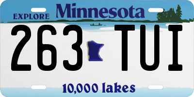 MN license plate 263TUI
