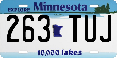 MN license plate 263TUJ
