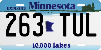 MN license plate 263TUL