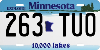 MN license plate 263TUO