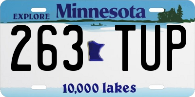 MN license plate 263TUP