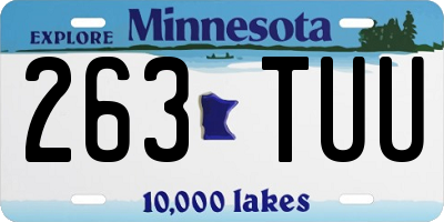 MN license plate 263TUU