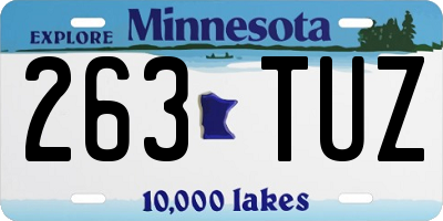 MN license plate 263TUZ