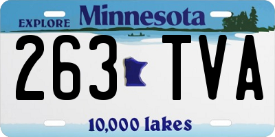 MN license plate 263TVA