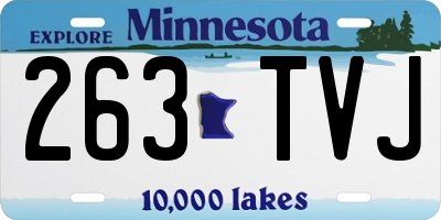 MN license plate 263TVJ