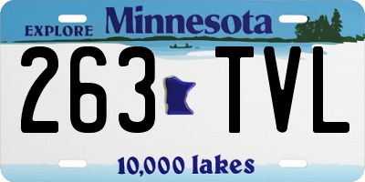 MN license plate 263TVL