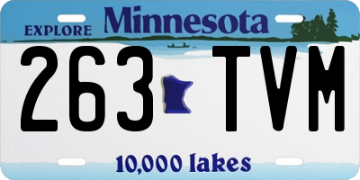 MN license plate 263TVM