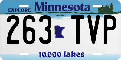 MN license plate 263TVP