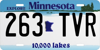MN license plate 263TVR