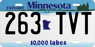 MN license plate 263TVT