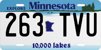 MN license plate 263TVU