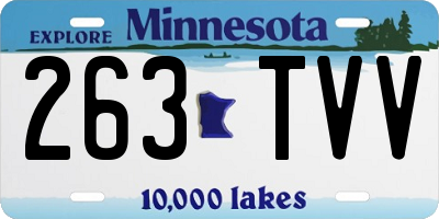 MN license plate 263TVV