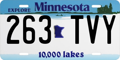 MN license plate 263TVY