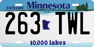 MN license plate 263TWL