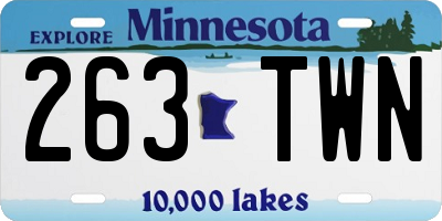 MN license plate 263TWN
