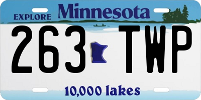 MN license plate 263TWP