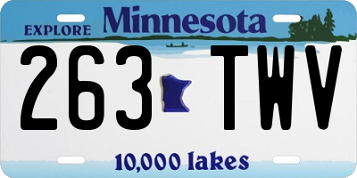 MN license plate 263TWV
