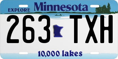 MN license plate 263TXH