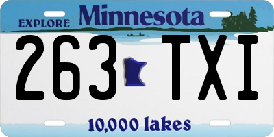 MN license plate 263TXI