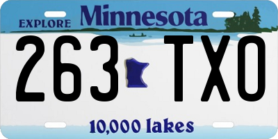 MN license plate 263TXO