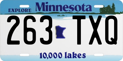 MN license plate 263TXQ