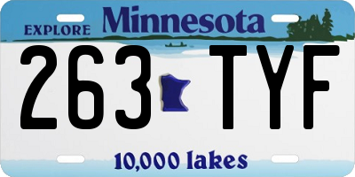 MN license plate 263TYF