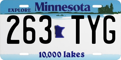 MN license plate 263TYG