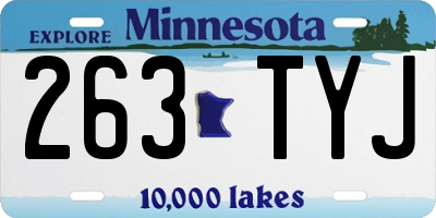 MN license plate 263TYJ