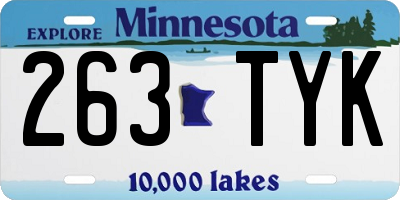 MN license plate 263TYK