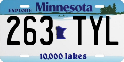 MN license plate 263TYL