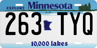 MN license plate 263TYQ
