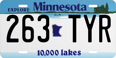 MN license plate 263TYR